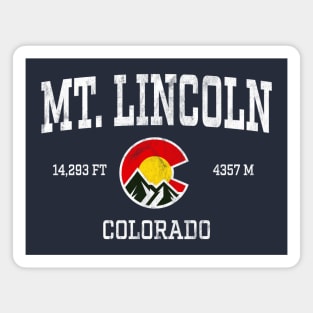 Mt Lincoln Colorado 14ers Vintage Athletic Mountains Magnet